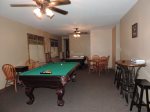 Game Room Downstairs Pool Table, Air Hockey & Card Table